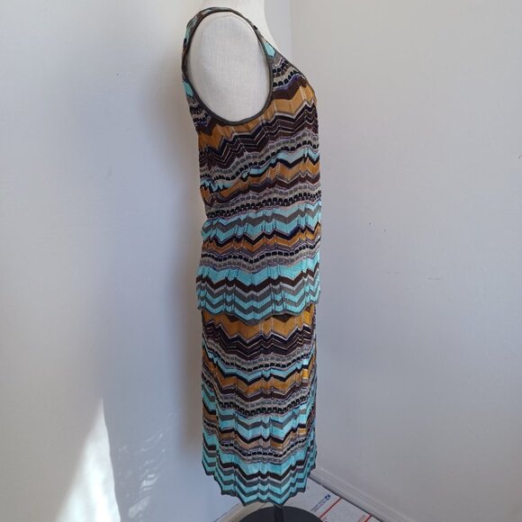 Missoni‎ Set Skirt and Top Classic Multi Stripe Womens US 10 - Picture 9 of 16